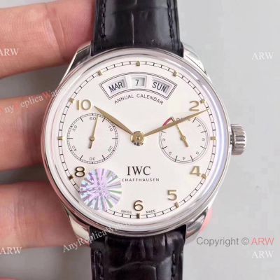 YL Super Clone Swiss IWC Portugieser Annual Calendar IW503504 Watch Gold Markers